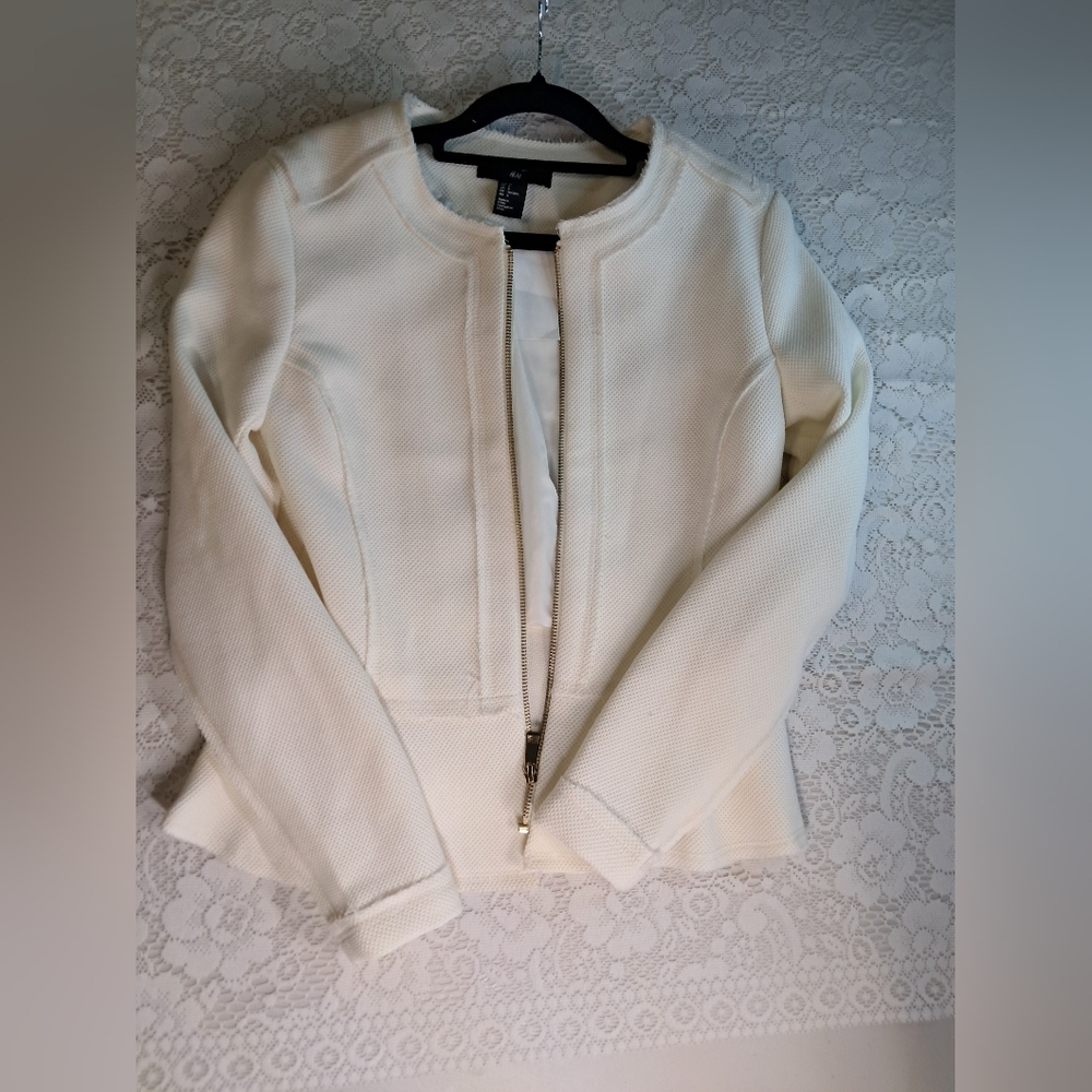 NWT H&M White JACKET Size 8 - Picture 8 of 16